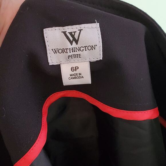 EUC! Worthington Petite Mod Style Black Abstract Polkadot Pencil Skirt Size 6P - Picture 6 of 8